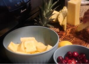 Ingredients of Cherry Pineapple Lemon Juice