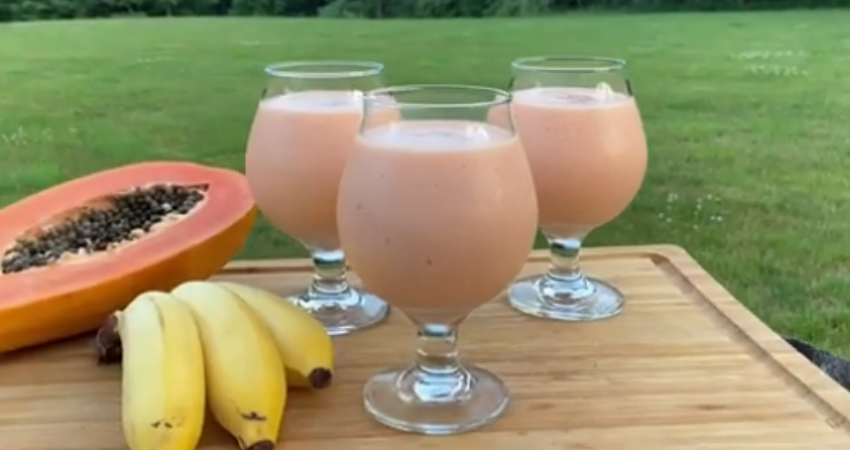 Papaya and Banana Juice